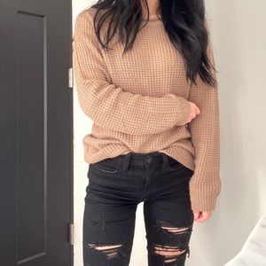 Ambiance apparel brown knitted sweater